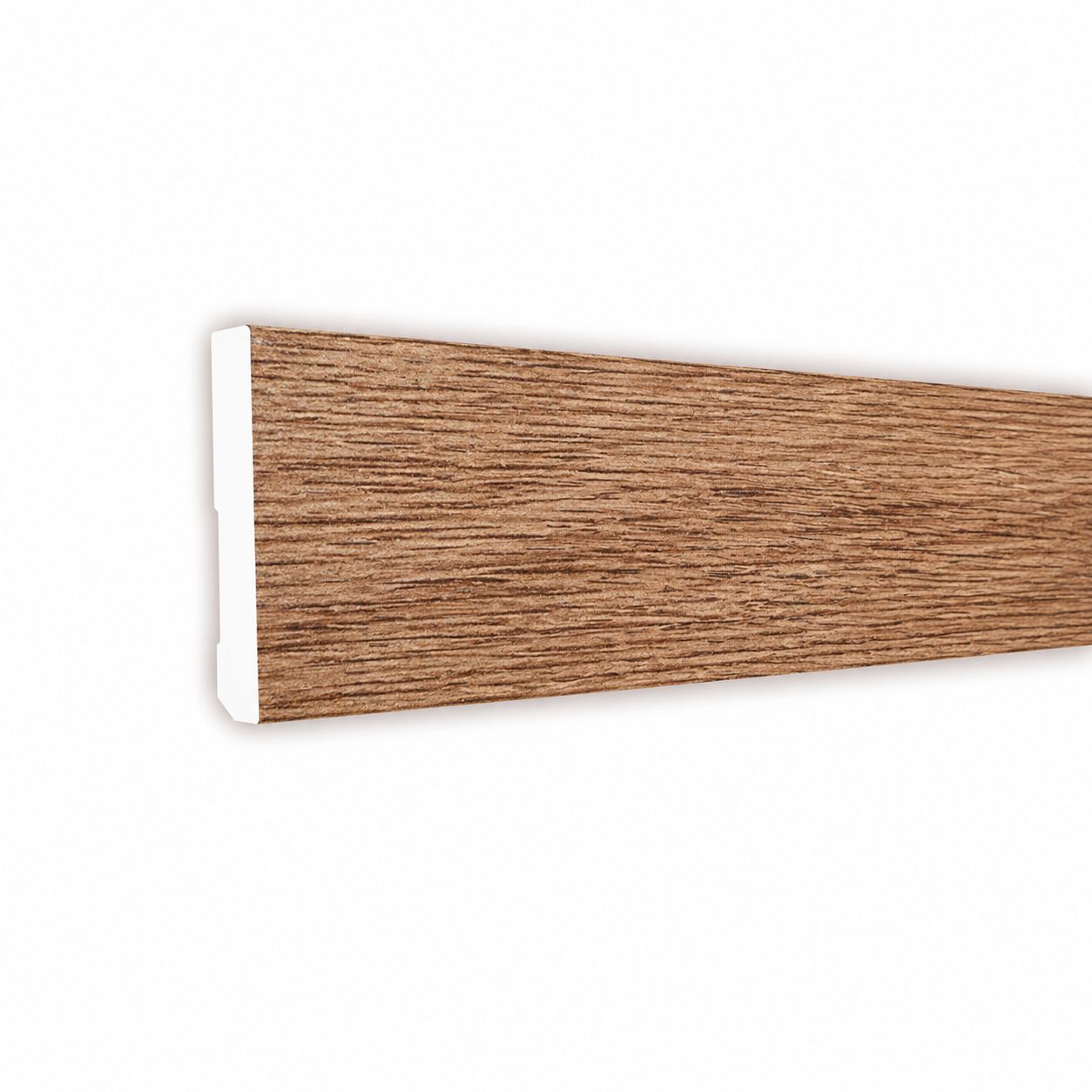 Rodapé PVC Expandido 2500x70x14mm Carvalho Medio/Carvalho Carcavelos